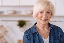 Woman with dental implants in McKinney