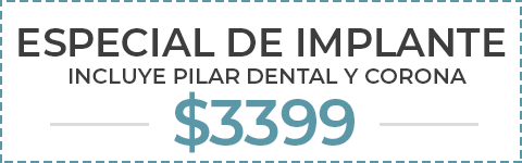 Implant special includes abutment and crown $3399