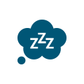 Animated cloud with z z z z icon