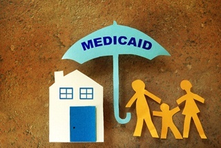 Medicaid graphic made with construction paper