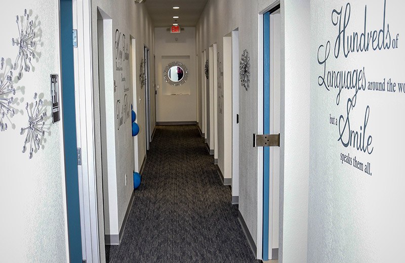Marble Dental McKinney hallway to treatment rooms