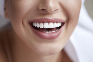 closeup of smile with flawless teeth