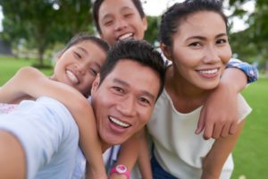 family smiling