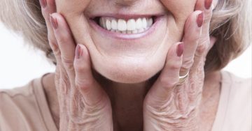 old woman smiling