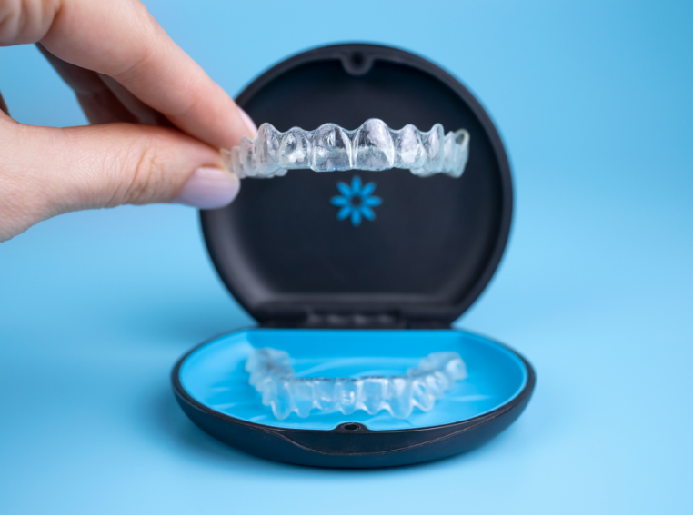 Invisalign clear aligner in case