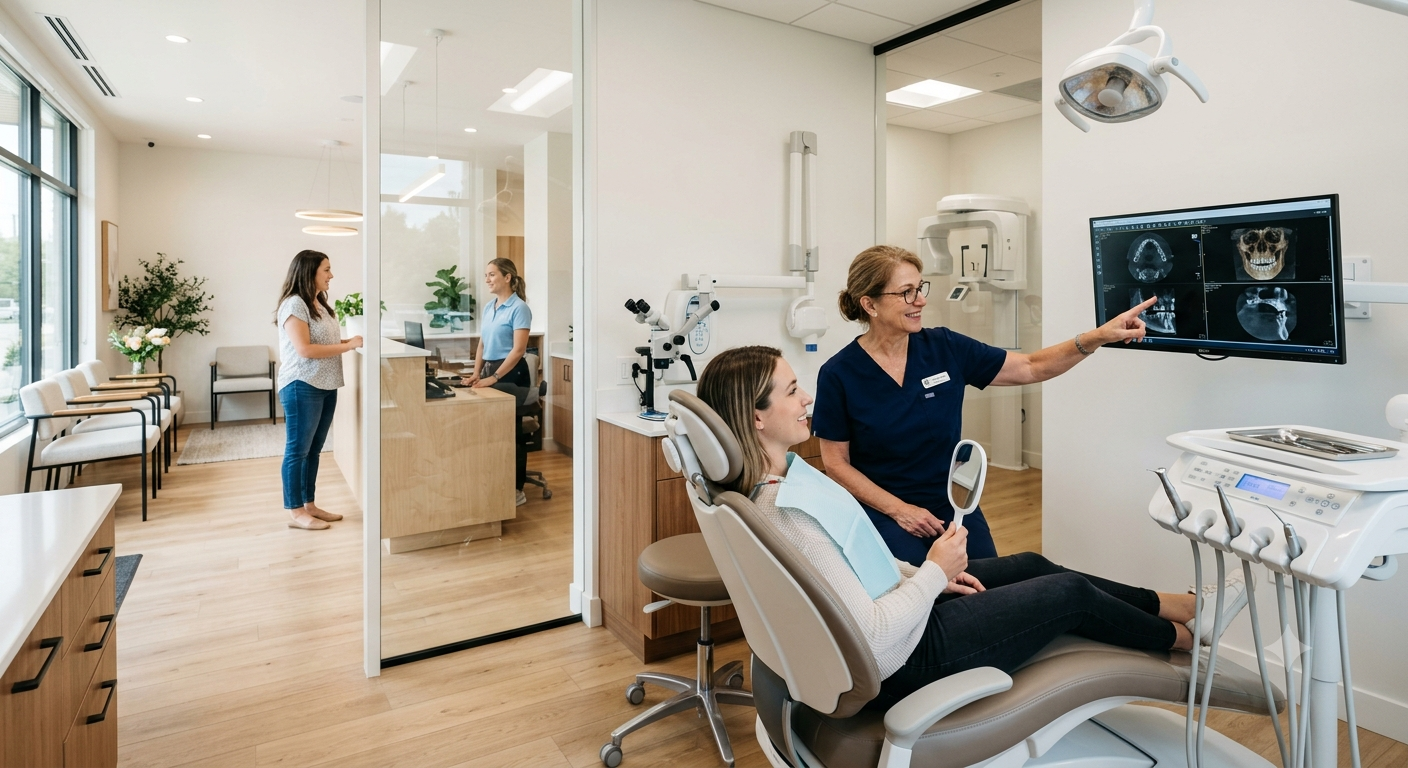Experienced dental team providing implant treatment in McKinney